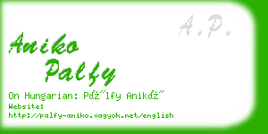 aniko palfy business card